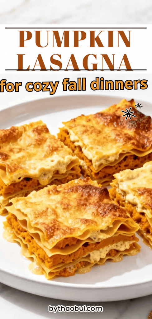 Cozy Pumpkin Lasagna With Creamy Ricotta
When chilly evenings make me crave something warm and cheesy, this is the dinner I want on the table. This Pumpkin Lasagna combines creamy pumpkin sauce, ricotta cheese, and comforting layers for a cozy fall dinner. Save this pumpkin lasagna recipe for your next autumn meal 🎃
