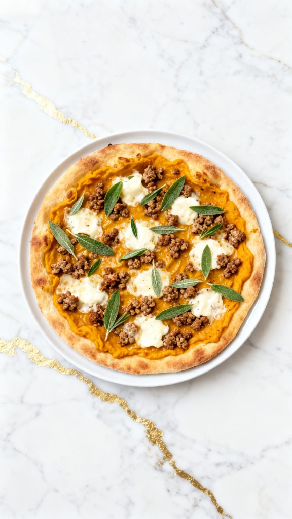 Pumpkin and Sausage Pizza