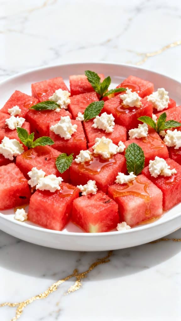 Watermelon, Feta and Mint Canap&eacute;s
