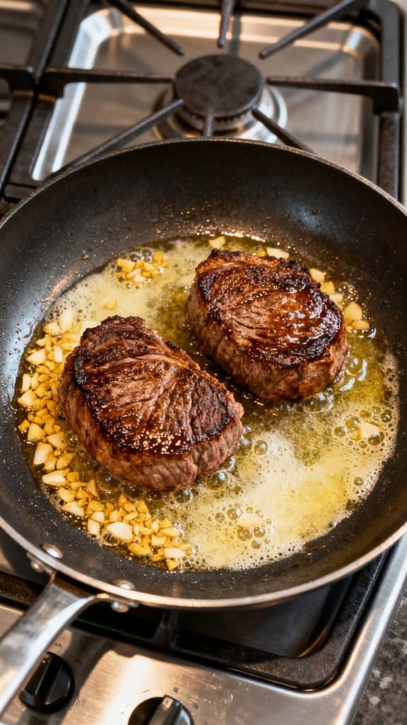 Super Fancy Meal: Filet Mignon with Garlic Butter Cream Sauce