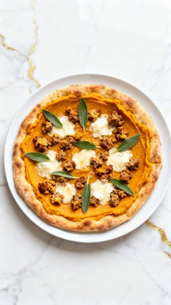 Pumpkin and Sausage Pizza