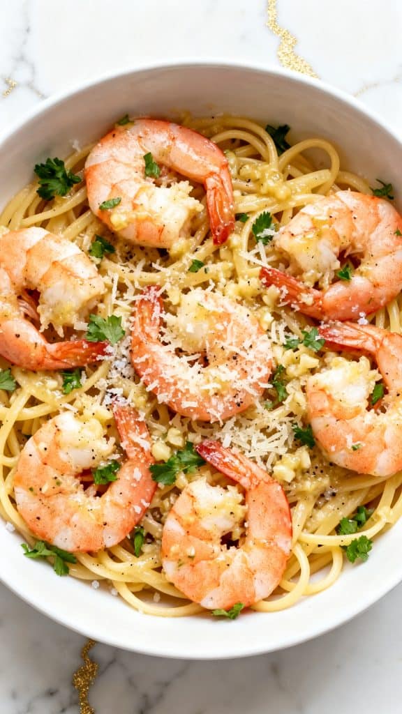 Garlic Butter Shrimp Pasta