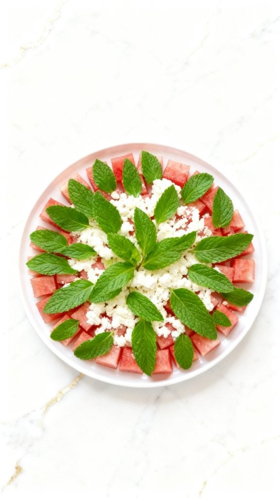 Watermelon, Feta and Mint Canap&eacute;s