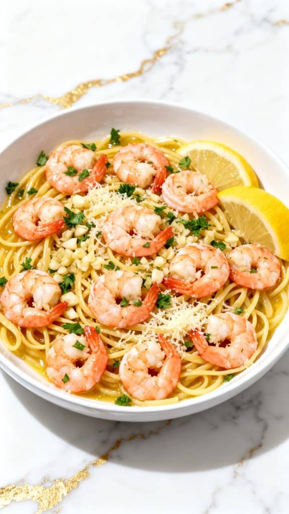 Garlic Butter Shrimp Pasta
