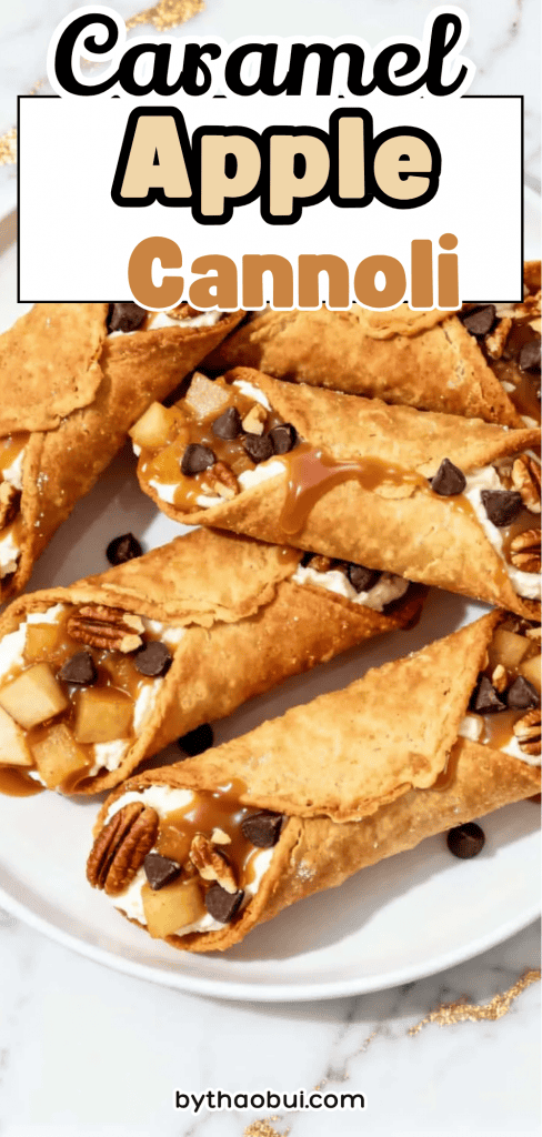 Nothing beats that moment when you're craving something sweet with fresh apple flavor but don't want to bake a whole pie. Caramel Apple Cannoli combines crispy shells with a creamy filling, homemade caramel sauce, cinnamon apples, and apple dessert recipes inspiration for an easy fall favorite. 🍏 Save this for your next cozy baking day or holiday desserts table because everyone will be asking for the recipe. ✨