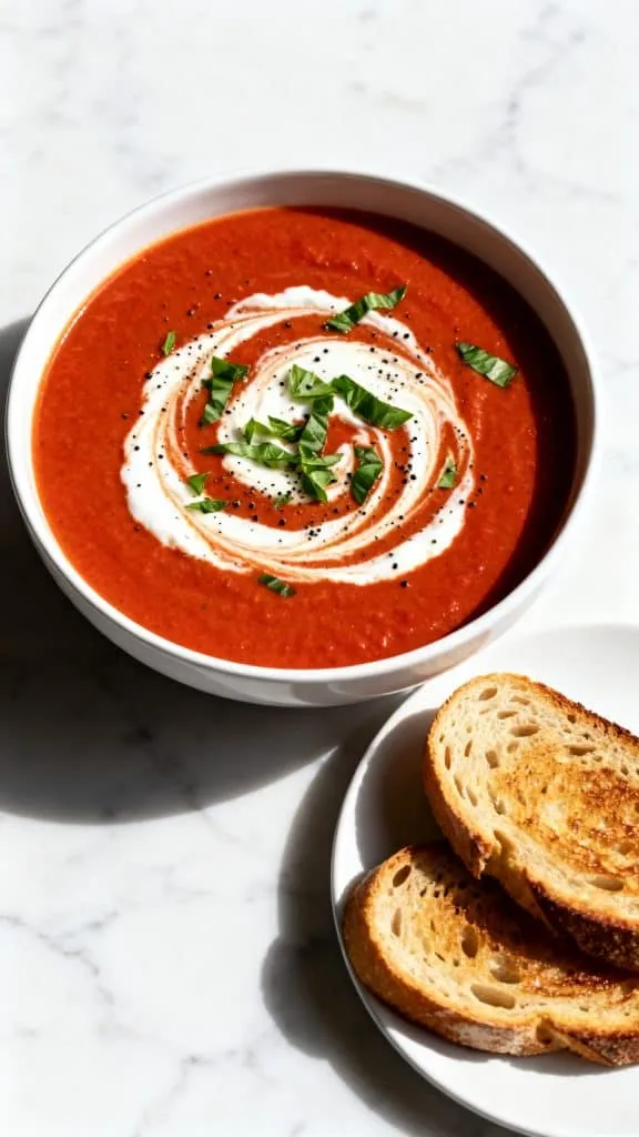 Creamy Roasted Tomato Basil Soup