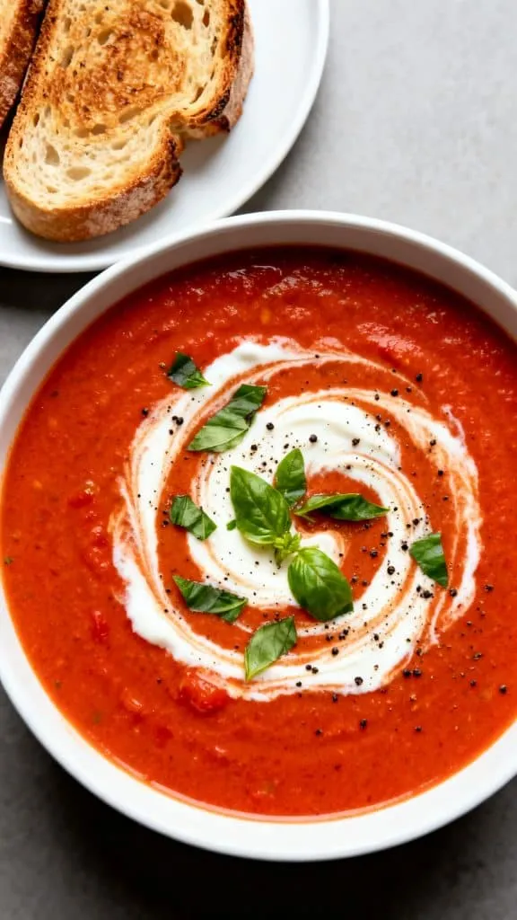 Creamy Roasted Tomato Basil Soup