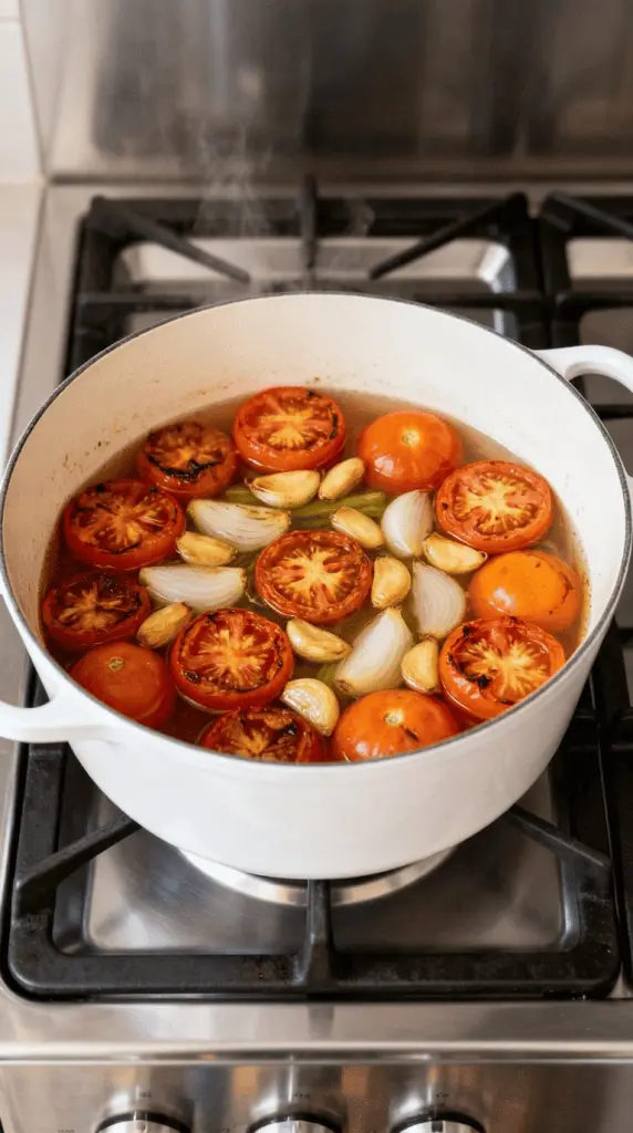 Creamy Roasted Tomato Basil Soup