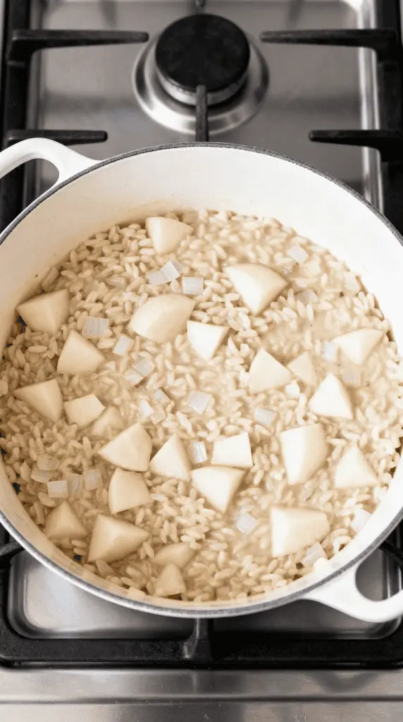 Pear and Gorgonzola Risotto