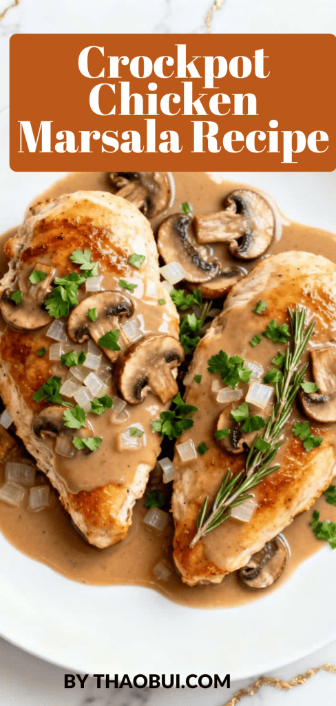 Craving a cozy Italian chicken dinner without spending all evening at the stove? This Crockpot Chicken Marsala Recipe combines tender chicken, mushrooms, and a savory Marsala sauce for an easy homemade chicken Marsala recipe. Save this pin for a comforting Italian chicken recipe that feels special enough for guests.