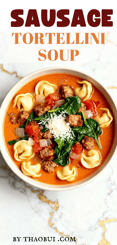 When the weather turns chilly and I want something warm without making dinner complicated, a big bowl of soup always sounds perfect. 🥣 Sausage Tortellini Soup combines tender cheese tortellini, savory sausage, spinach, and creamy broth for an easy weeknight tortellini soup that also fits right in with Italian tortellini soup recipes. Save this cozy comfort soup for the next time you need an easy hot meal that feels extra satisfying. ❤️