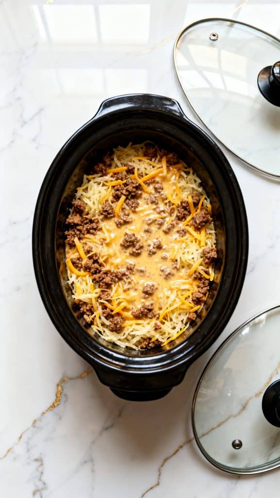Taco Crock Pot Hashbrown Casserole