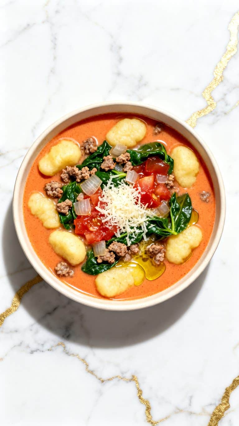 Creamy Italian Sausage Gnocchi Soup
