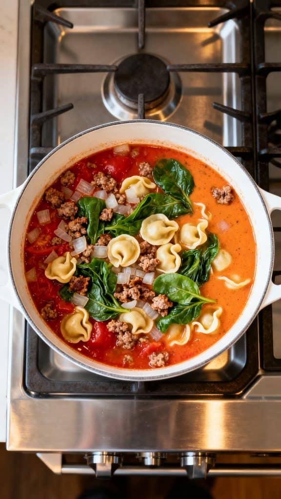 Sausage Tortellini Soup