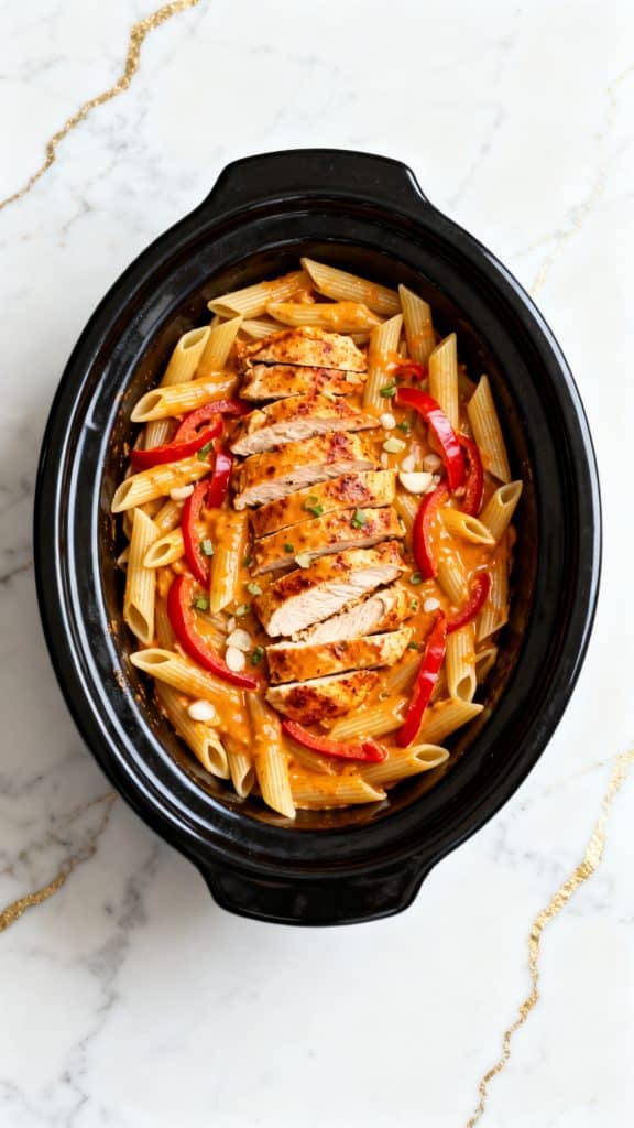 Crock Pot Cajun Chicken Pasta
