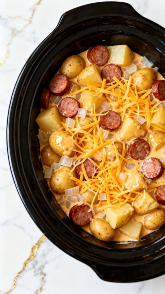 Slow Cooker Sausage and Potato Casserole