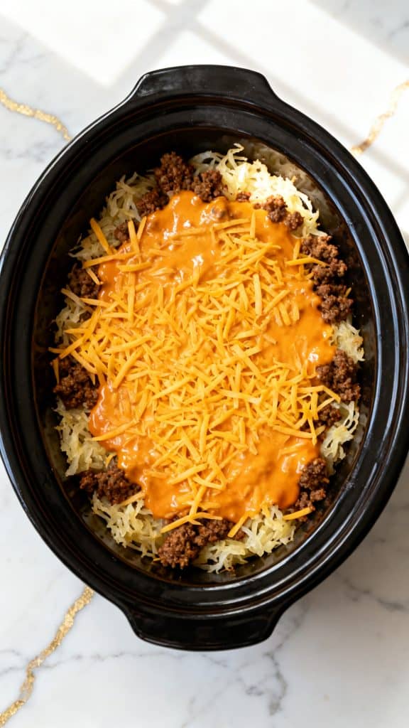 Taco Crock Pot Hashbrown Casserole