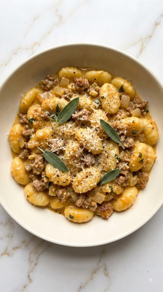 Creamy Pumpkin Sausage Gnocchi