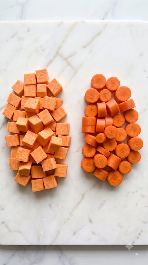 Roasted Sweet Potatoes & Carrots