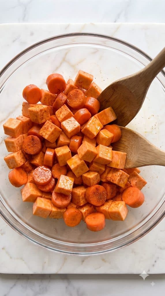 Roasted Sweet Potatoes & Carrots
