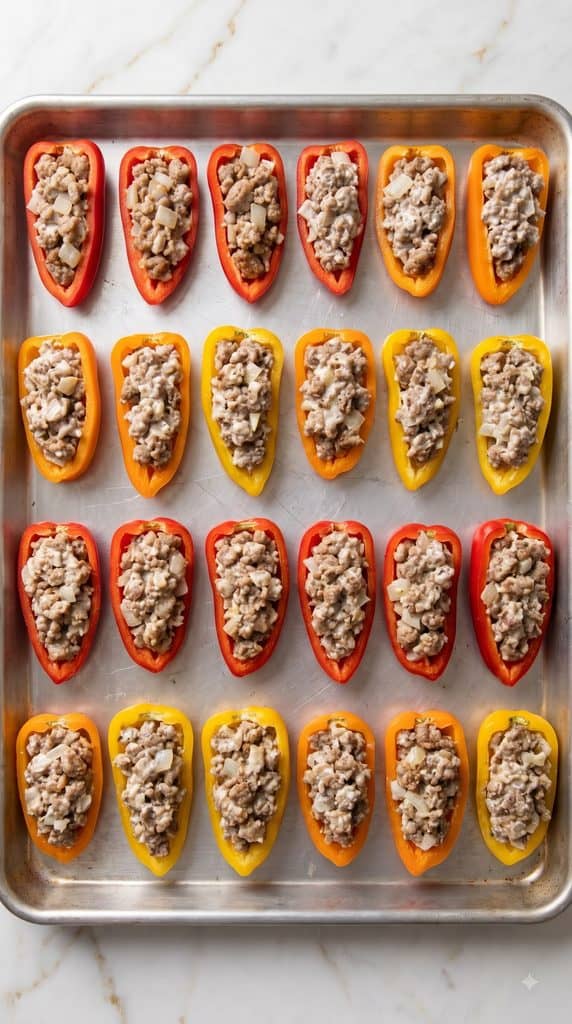 Italian Sausage Stuffed Mini Peppers