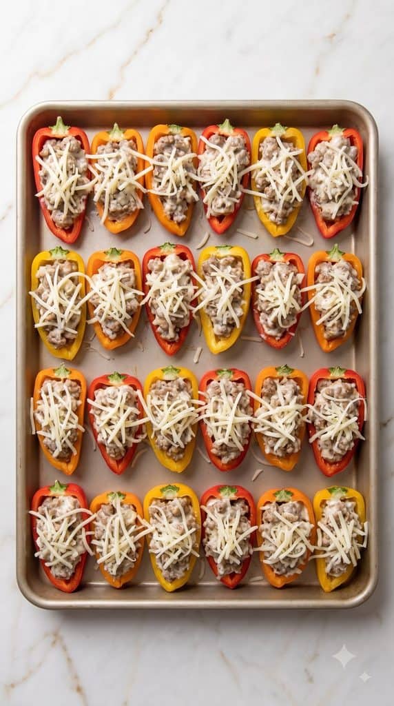 Italian Sausage Stuffed Mini Peppers