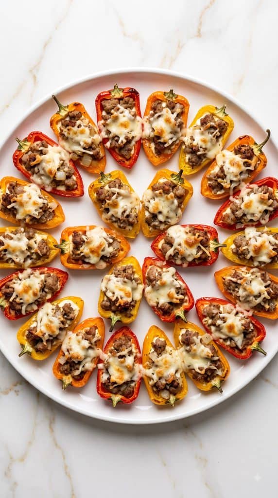 Italian Sausage Stuffed Mini Peppers