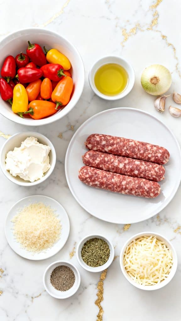 Italian Sausage Stuffed Mini Peppers