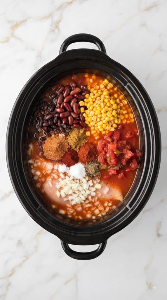 Slow Cooker Easy Chicken Taco Soup