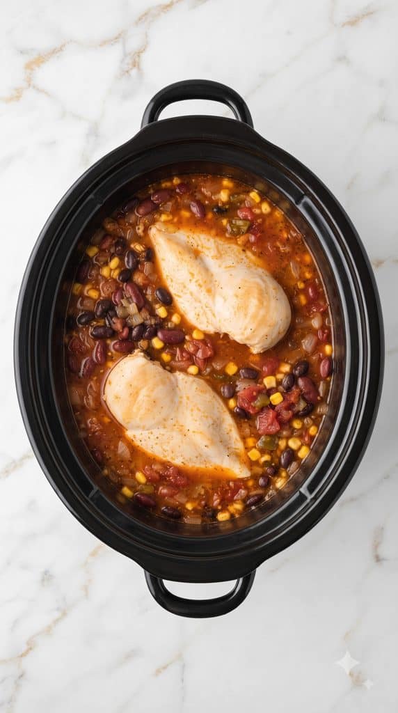 Slow Cooker Easy Chicken Taco Soup