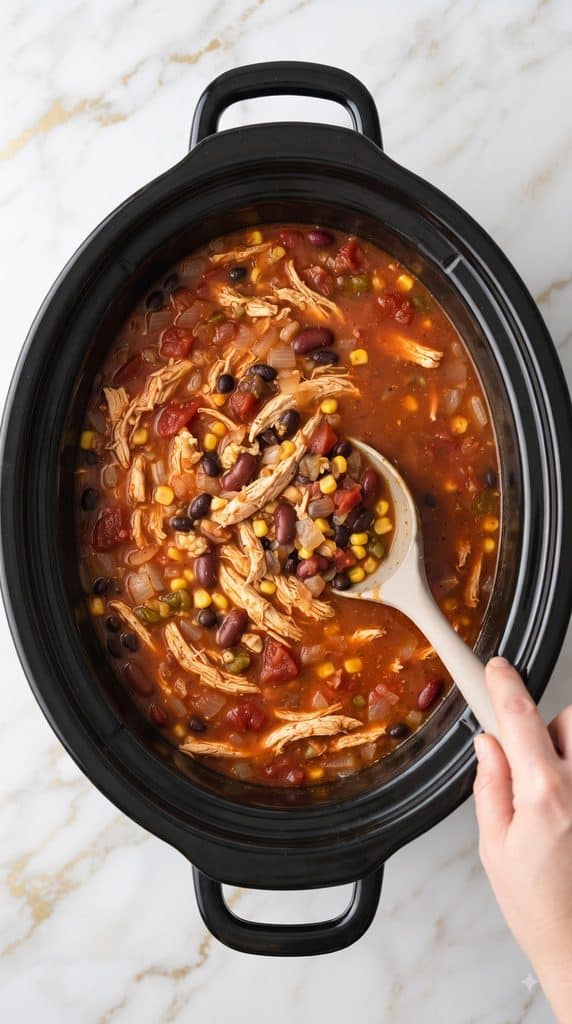 Slow Cooker Easy Chicken Taco Soup