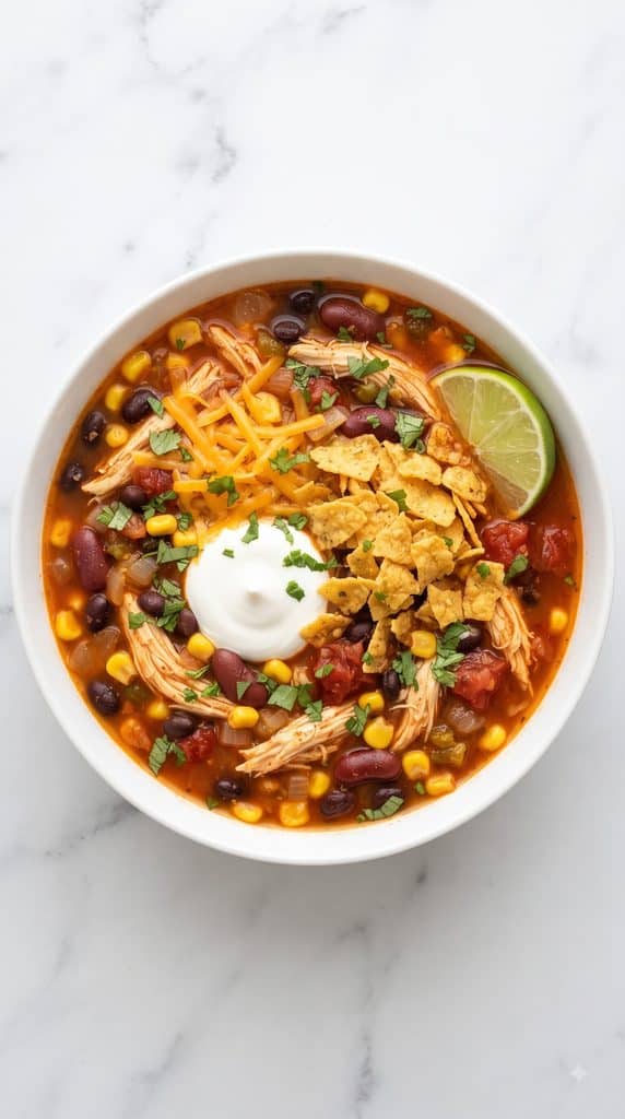 Slow Cooker Easy Chicken Taco Soup