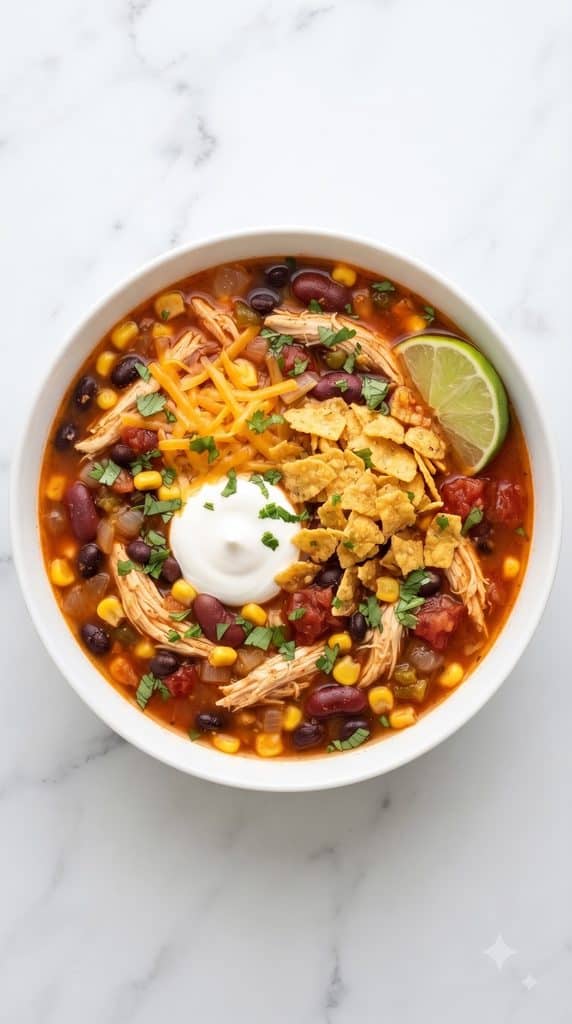 Slow Cooker Easy Chicken Taco Soup