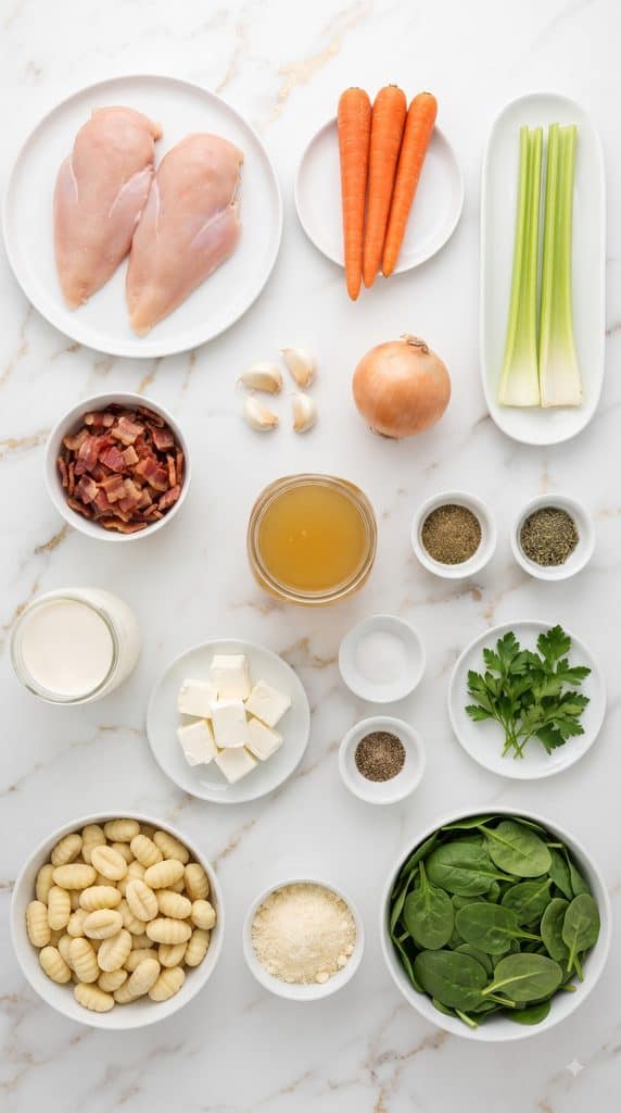 Slow Cooker Creamy Chicken Bacon Gnocchi Soup