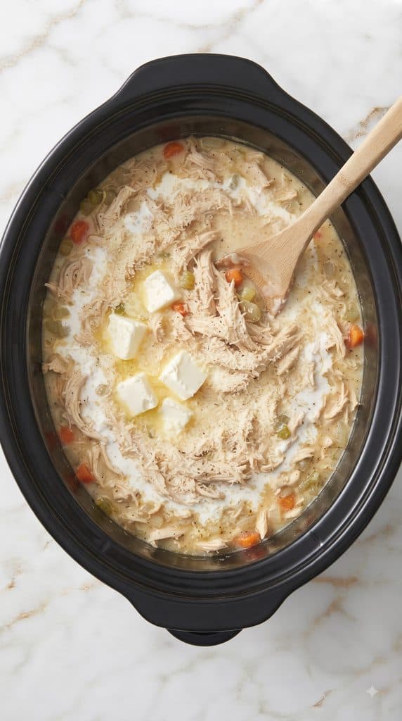 Slow Cooker Creamy Chicken Bacon Gnocchi Soup
