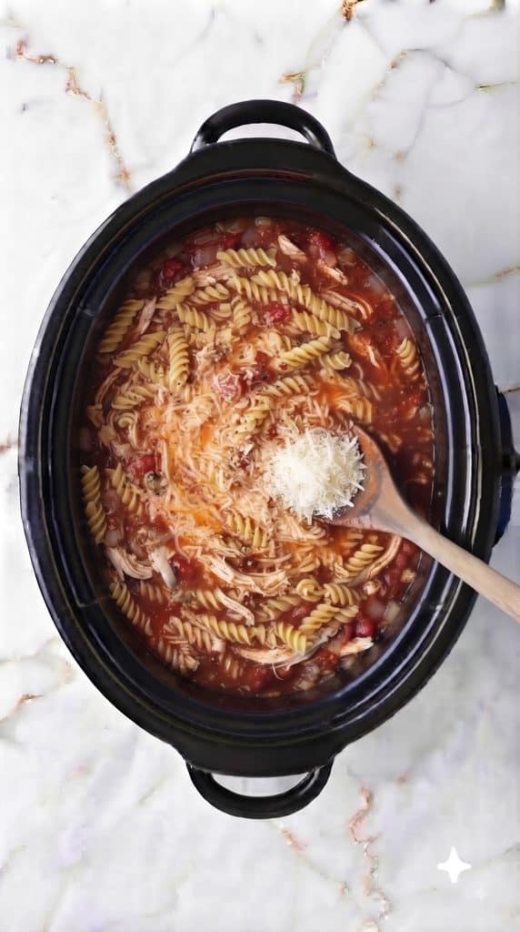Crockpot Chicken Parmesan Soup