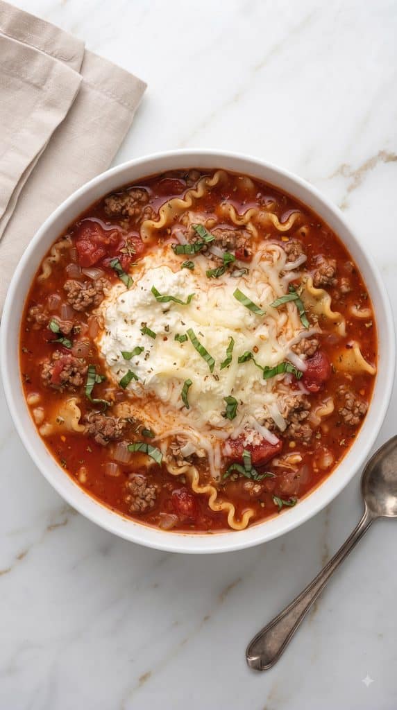 Slow Cooker Lasagna Soup
