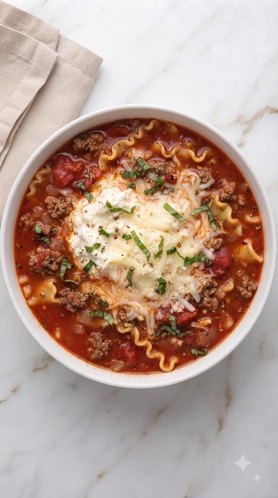 Slow Cooker Lasagna Soup