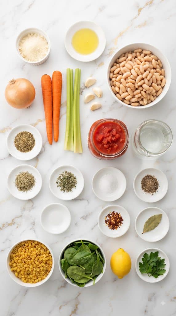 Slow Cooker Tuscan White Bean Soup With Ditalini