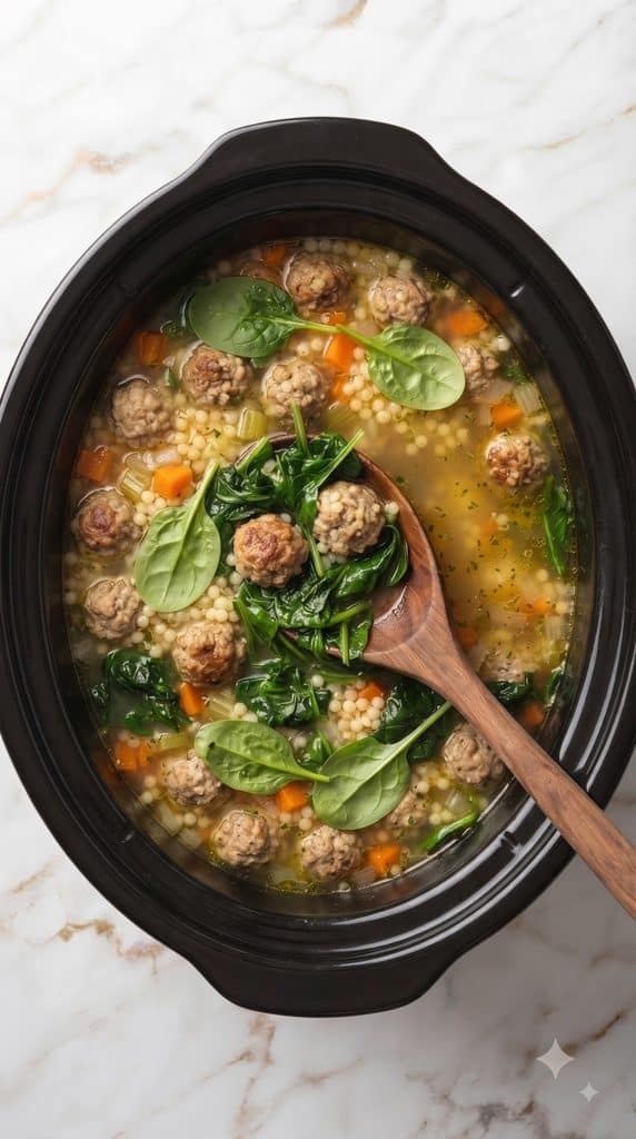 Comforting Crock Pot Wedding Soup