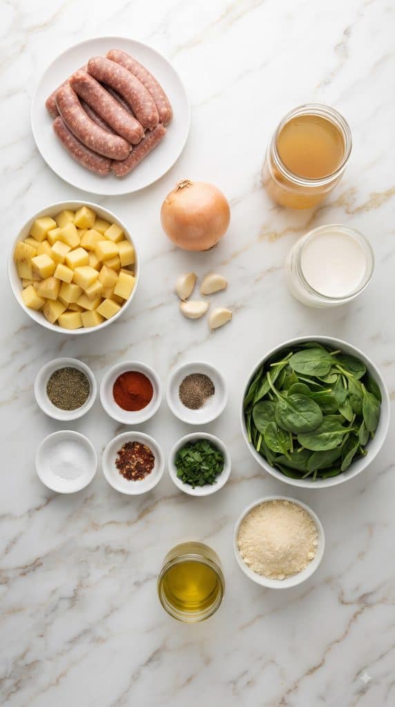 Slow Cooker Tuscan Sausage and Potato Soup
