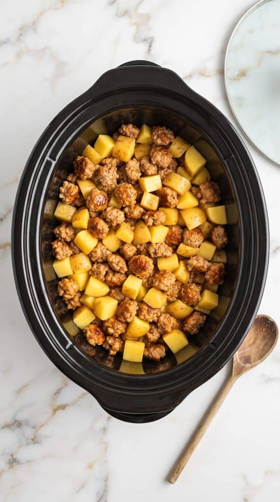 Slow Cooker Tuscan Sausage and Potato Soup