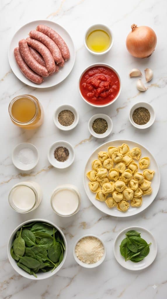 Crockpot Tortellini Soup with Sausage